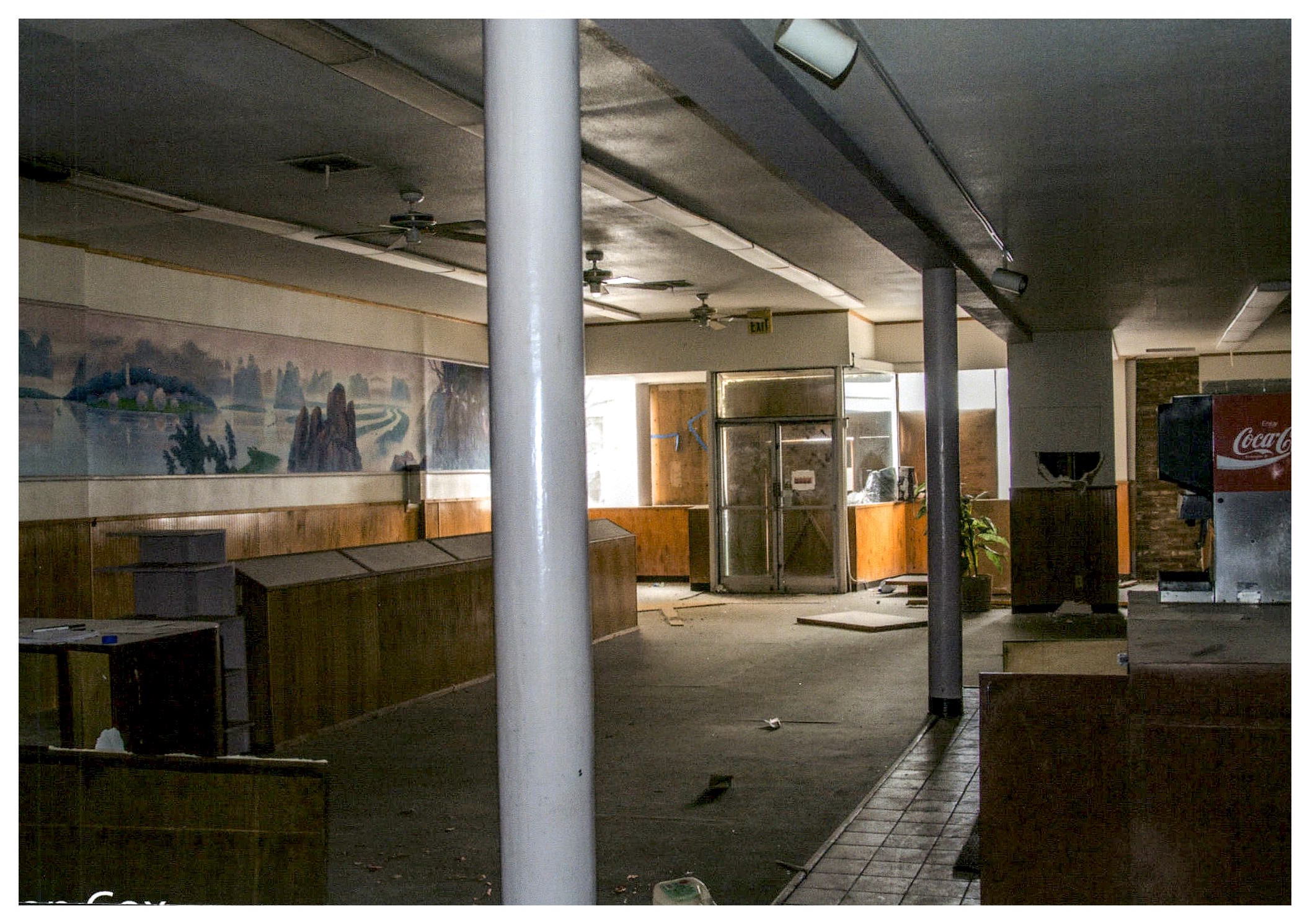 Before: interior view of the former restaurant occupying the retail space.